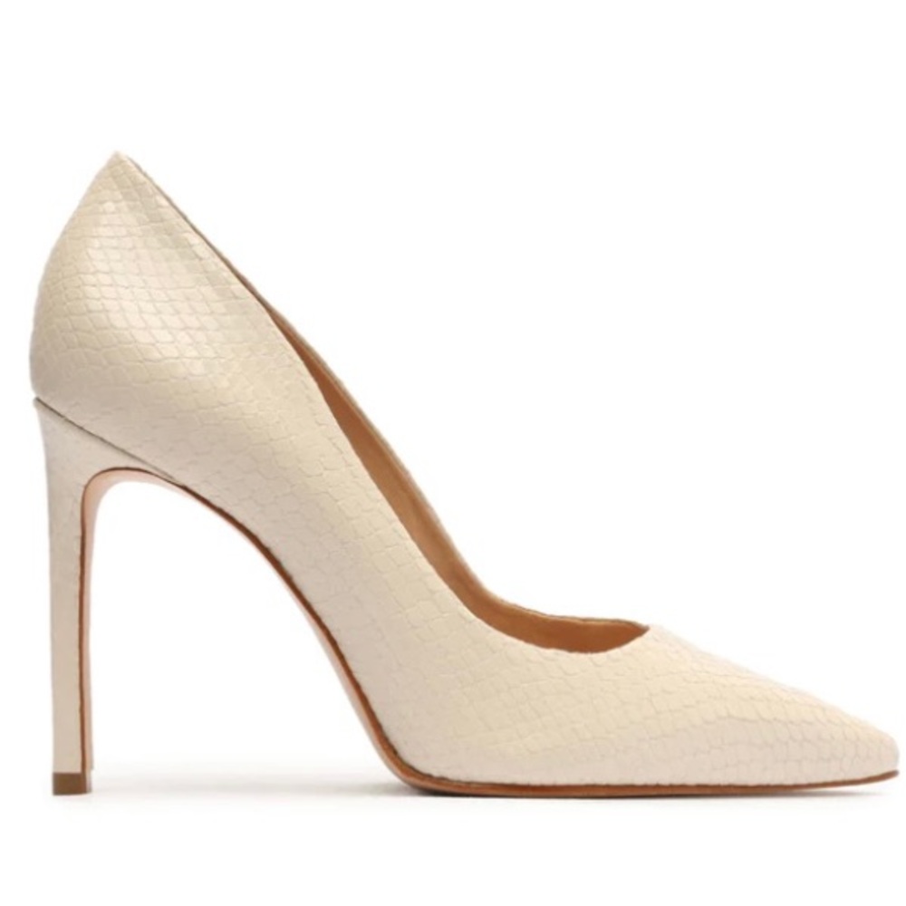 Schutz Lou snake-embossed leather pump